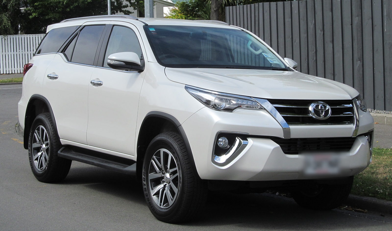 White Toyota Fortuner SUV